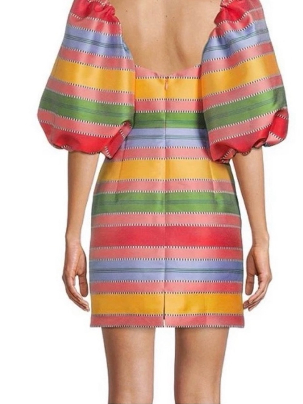 Antonio Melani Striped Puff-Sleeve Mini Dress - Picture 2 of 4